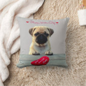 プグウィジングハッピーバレンタインデーハート枕 クッション (ブランケット)