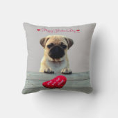 プグウィジングハッピーバレンタインデーハート枕 クッション (裏面)