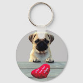 プグウィッシュハッピーバレンタインデーハートのキーホルダー キーホルダー (正面)