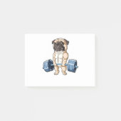 プグウエイトリフティングおもしろいデッドリフト男性フィットネスジム ポストイット (正面)