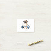 プグウエイトリフティングおもしろいデッドリフト男性フィットネスジム ポストイット (デスク上)