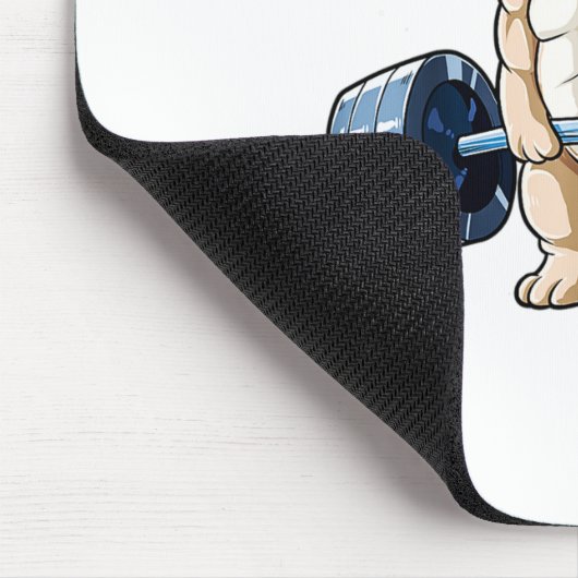 プグウエイトリフティングおもしろいデッドリフト男性フィットネスジム マウスパッド (コーナー)