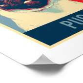 プグオランダブルドッグドッグポートレートアーポップ・アートのト ポスター (角)