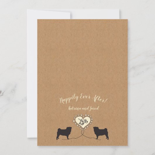 プグオンバイクパーティーライト結婚式招待状 招待状 (裏面)