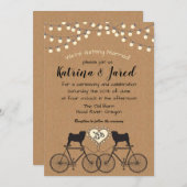 プグオンバイクパーティーライト結婚式招待状 招待状 (正面/裏面)