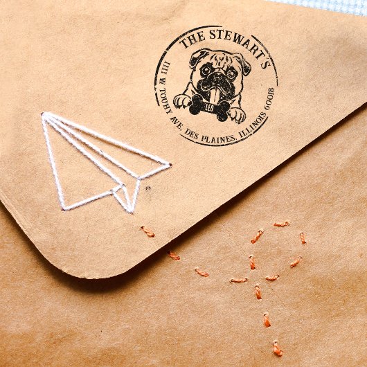 プグカスタム差出人住所 ラバースタンプ