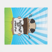 プグキャンプ2020エスモアデザイン フリースブランケット (正面(横))