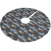 プグクリスマスフェスティバルシーズン ブラッシュドポリエステルツリースカート (アングル)