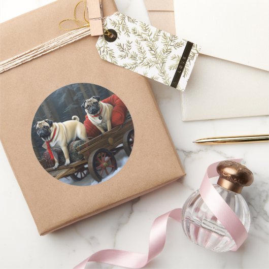 プグクリスマスフェスティバルシーズン ラウンドシール (ギフト)