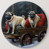 プグクリスマスフェスティバルシーズン 缶バッジ (正面)