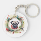 プグクリスマスリースフェスティバルカップ キーホルダー (裏面)