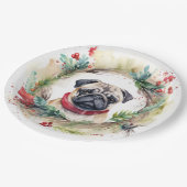 プグクリスマスリースフェスティバルカップ ペーパープレート (アングル)