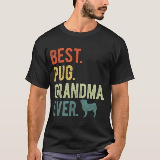 プググランマエバー愛犬家母の日 Tシャツ (正面)