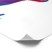 プグゲイプライドLGBTレインボーフラグTシャツ愛犬家 ポスター (角)