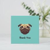 プグサンキュー招待状 招待状 (スタンド正面)