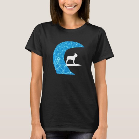 プグサーファードッグサーフィン Tシャツ (正面)