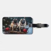 プグスノイそりクリスマスデコール ラゲッジタグ (裏面横)