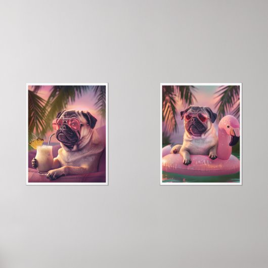 プグトロピカルサマーバイブペットポートレート (正面)