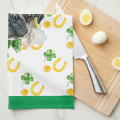 プグドグホリデーホームデコールSt patricks day キッチンタオル (四つ折り)