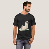 プグドグヨガポーズメディテーション禅トレーニングエクササイズ Tシャツ (正面フル)