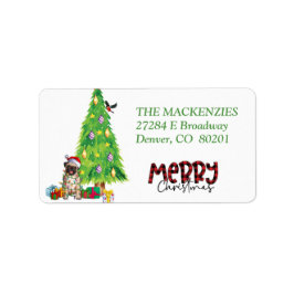 プグドッグ包まれたインホリデーライト差出人住所 ラベル