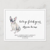 プグドッグ実在エステート買のマーケティング ポストカード (正面)