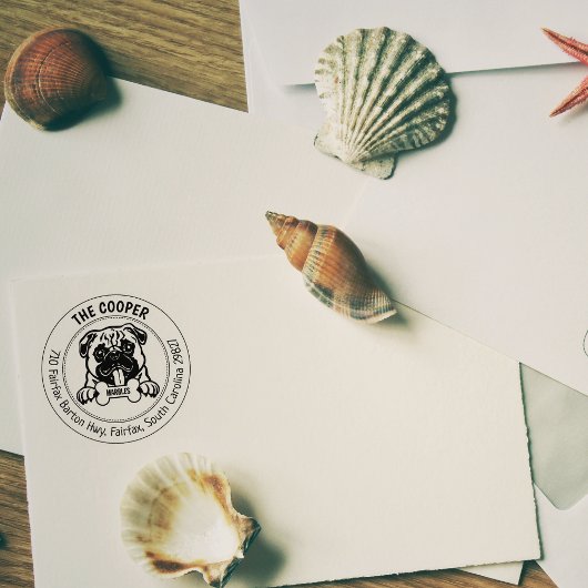 プグドッグ差出人住所ファミリー ラバースタンプ