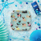 プグバースデーパーティーお祝い ペーパープレート (パーティー)