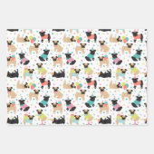 プグバースデーパーティーお祝い ラッピングペーパーシート (正面)