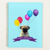 プグパピードッグハッピーバースデー抱き枕 プランナー手帳 (正面)
