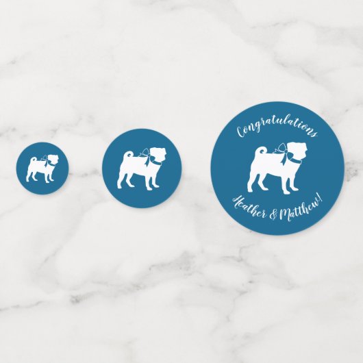 プグパーティーブルーテーマお祝い コンフェッティ (裏面)