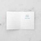 プグパーティーブルーテーマお祝い サンキューカード (内部)