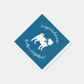 プグパーティーブルーテーマお祝い スタンダードカクテルナプキン (角)