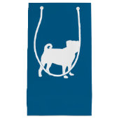 プグパーティーブルーテーマお祝い スモールペーパーバッグ (正面)