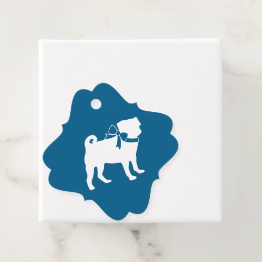 プグパーティーブルーテーマお祝い フェイバータグ (インサイチュ)