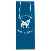 プグパーティーブルーテーマお祝い ワインギフトバッグ (裏面)