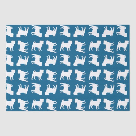 プグパーティーブルーテーマお祝い 薄葉紙 (正面)