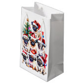 プグファミリークリスマス抱き枕 スモールペーパーバッグ (裏面アングル)