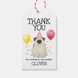 プグポーティドッグ誕生日サンキューオファーギフトラベル ギフトタグ