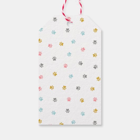 プグポーティドッグ誕生日サンキューオファーギフトラベル ギフトタグ (裏面)