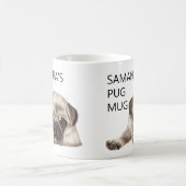 プグマグモノグラム名ウォーターカラードッグ コーヒーマグカップ (中央)