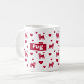 プグマグ(赤いハート) コーヒーマグカップ (正面左)