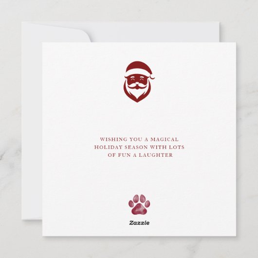 プグミニマリストクリスマスホリデーカード シーズンカード (裏面)