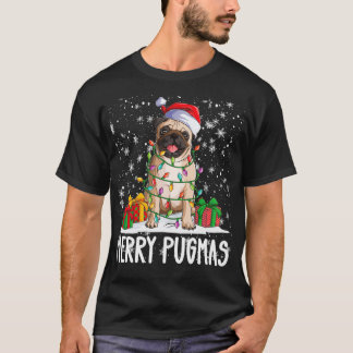 プグメリーマス2022クリスマスパグクリスマスパーティーパグロフ Tシャツ