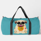 プグライフ名前をカスタムする&カラー ダッフルバッグ (正面)