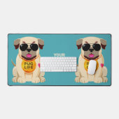 プグライフ名前をカスタムする&カラー デスクマット (キーボード&マウス)