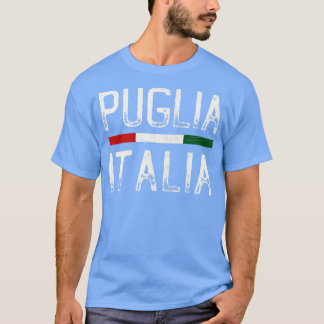 プグリアイタリアヴィンテージスタイルタイポグラフィデザイン Tシャツ