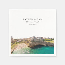 プグリア結婚ズカスタムカクテルナプキン スタンダードカクテルナプキン