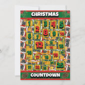 プグ犬カウントダウンクリスマスアドベントカレンダー シーズンカード (正面)