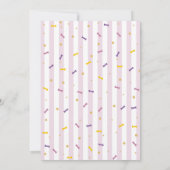 プグ誕生日ドギーパーティードッグ紙吹雪 招待状 (裏面)